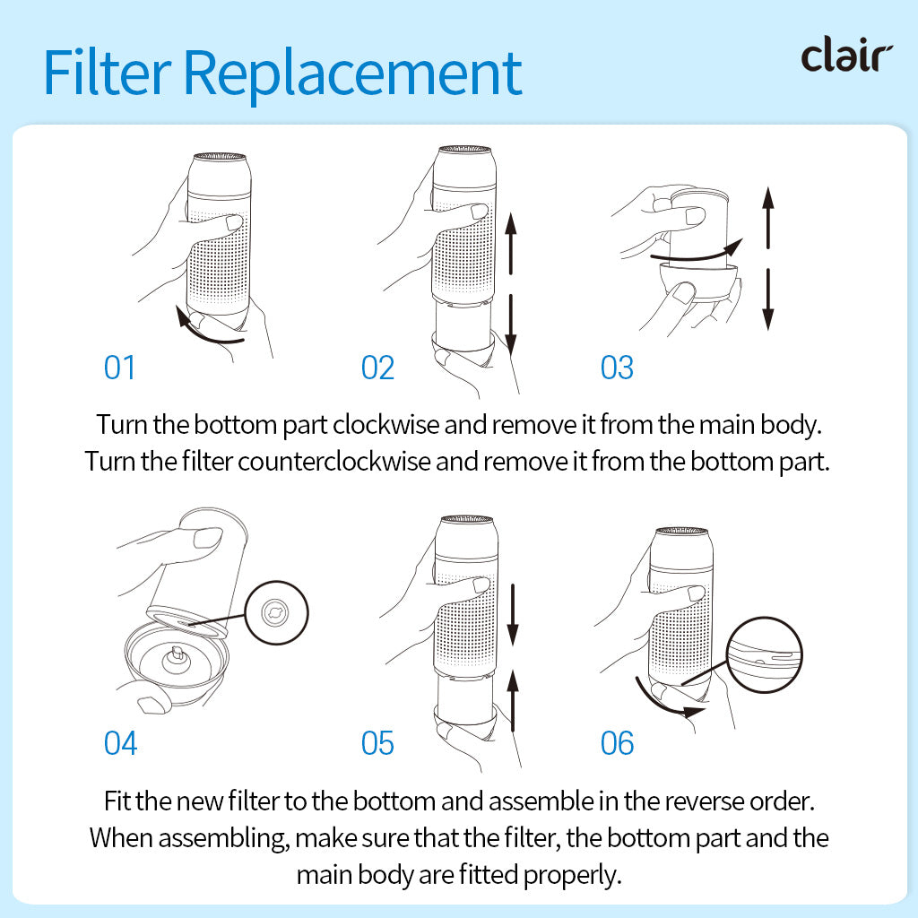 Clair B3S/Line Replacement Filter (2EA)